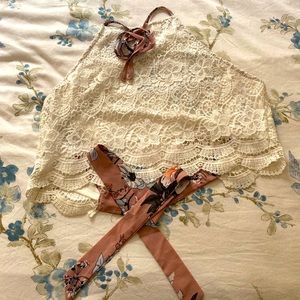 Boho Lace Halter top! Size - L